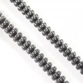 Non magnetic Hematite Beads, Saucer, black, Grade A, 8x4mm, Hole:Approx 1.5mm, Length:15.5 Inch, 100PCs/Strand, Sold By Strand
